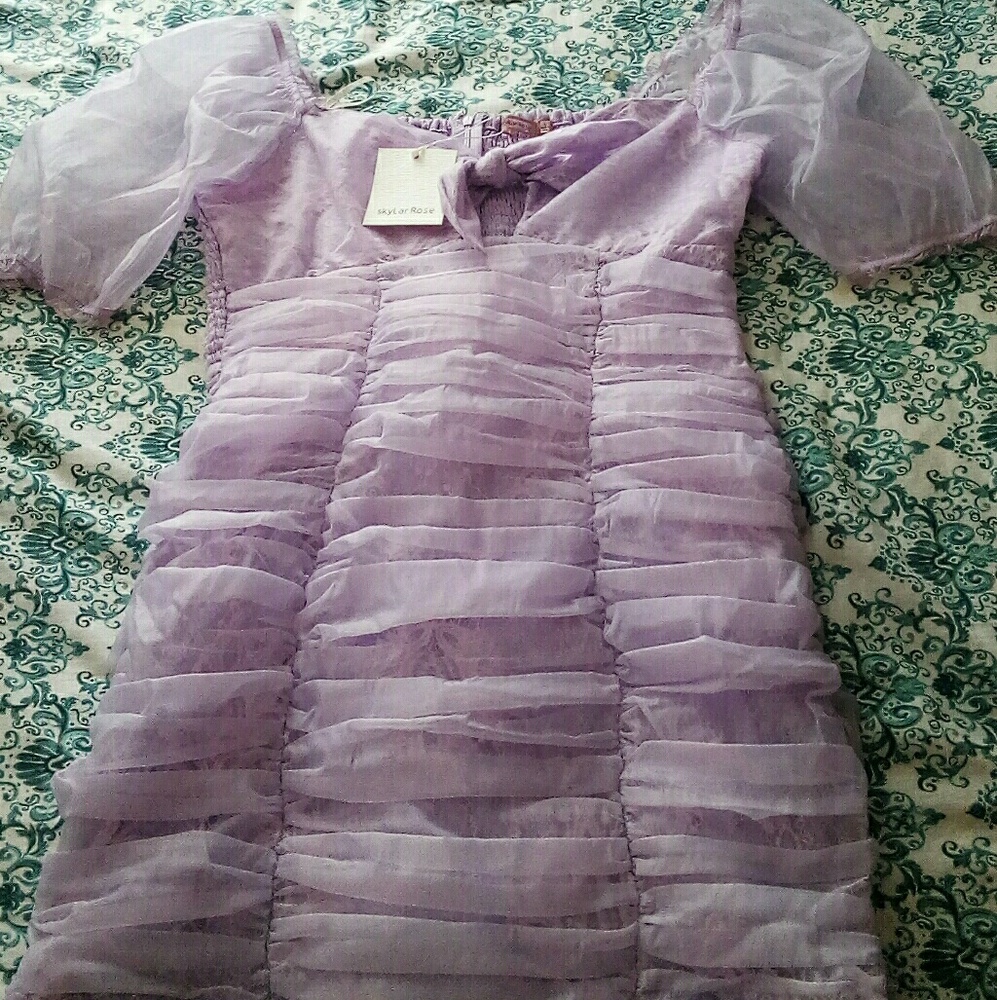 NWT Skylar Rose organza lace mini dress